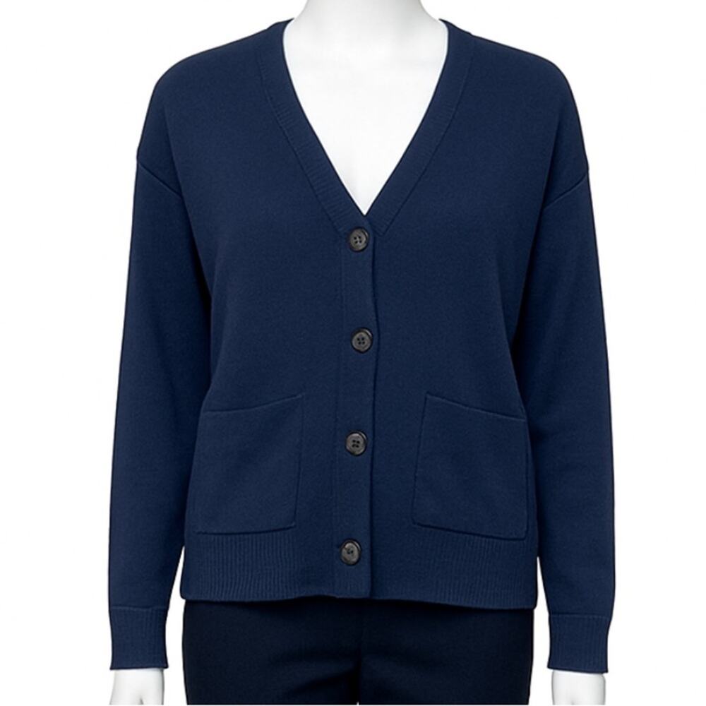 Treasure & Bond Knit Cardigan Blazer - Navy Size S NWT